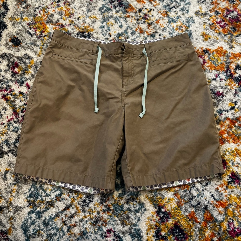 Horny Toad Women’s tan hiking Casual Shorts size 12 drawstring waist